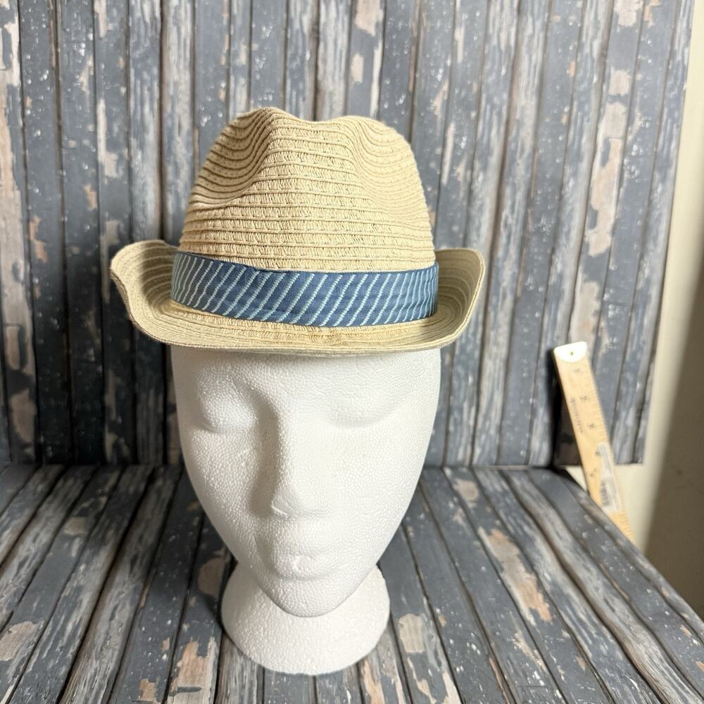 Tommy Bahama KIDS Fedora Sun Hat Beige Natural Straw Summer Tan Vacation Cap NWT